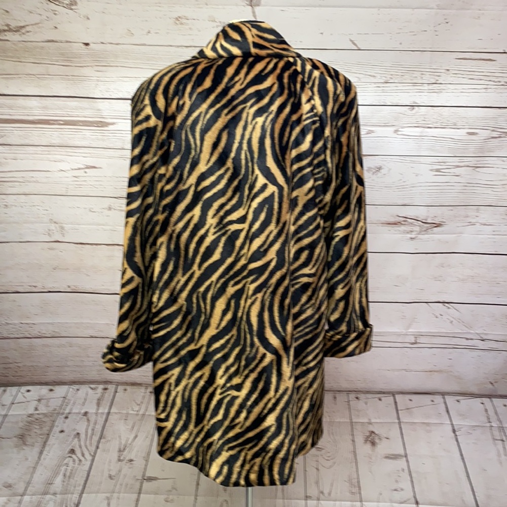 Cache Long Leopard Print Coat - image 3
